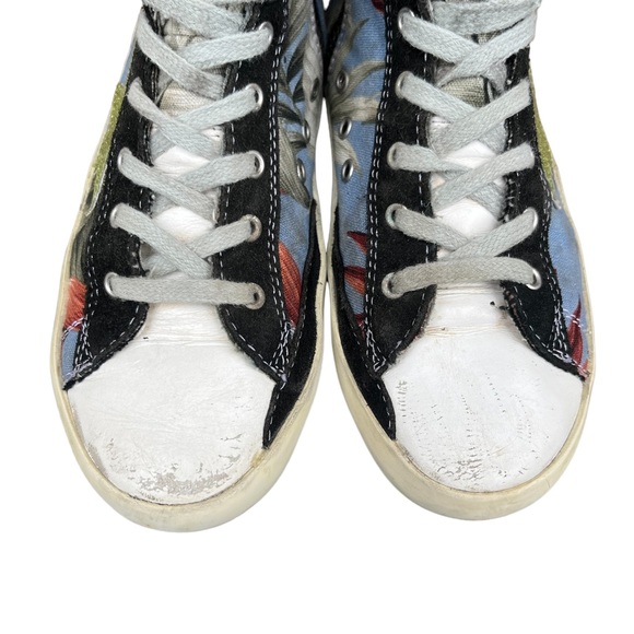 RARE Golden Goose Deluxe Brand Kids Mid Star Sneakers Tropical Summer Size 31 - Picture 4 of 11